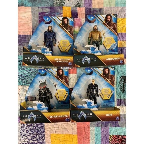 DC Other - Spin Master (Set of 4) DC Aquaman & The Lost Kingdom Aquaman 4"Stealth-Orm-Manta